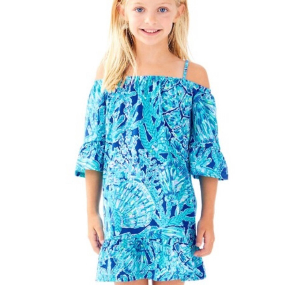 Lilly Pulitzer Limited Edition Girls Tortuga Time Cotton Dress XL - Picture 4 of 10